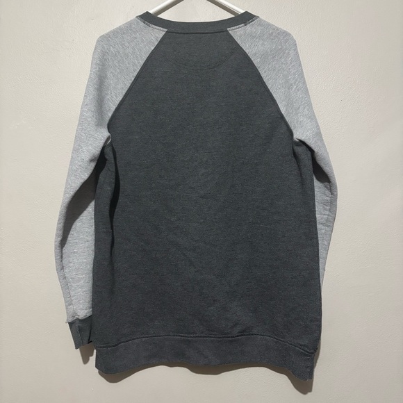 Champion Vintage Y2K V-Neck Pullover Sweatshirt Gray White Size Medium Honduras - Picture 5 of 8